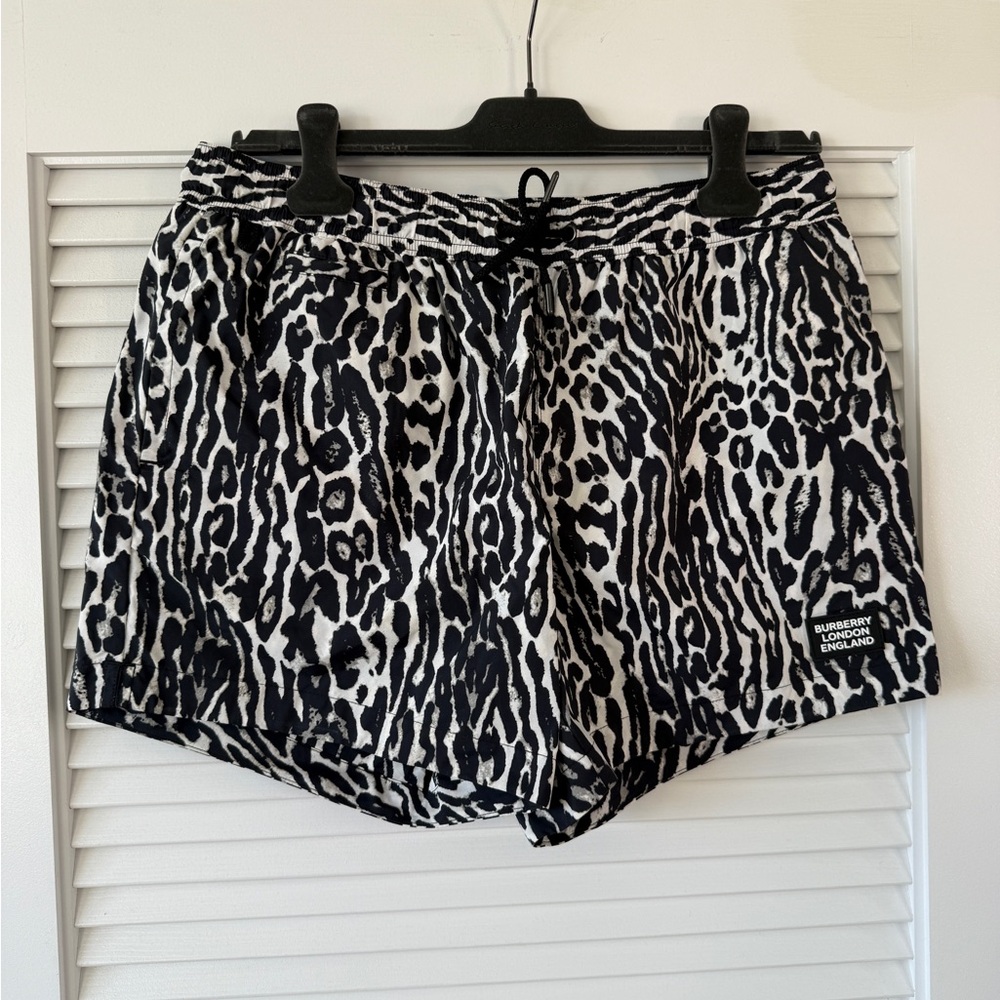 Burberry Monochrome Black & White Swim Shorts